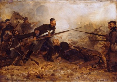 Private John McDermond at the battle of Inkerman on 5th November 1854, c.1860 by Chevalier Louis William Desanges